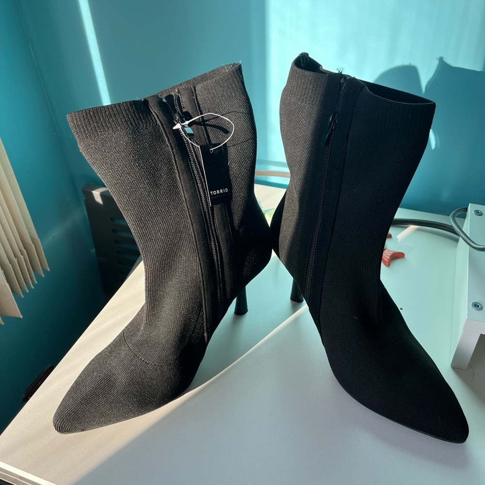 Stretch knit stiletto bootie - Torrid size 8 (torrid Wide Width)